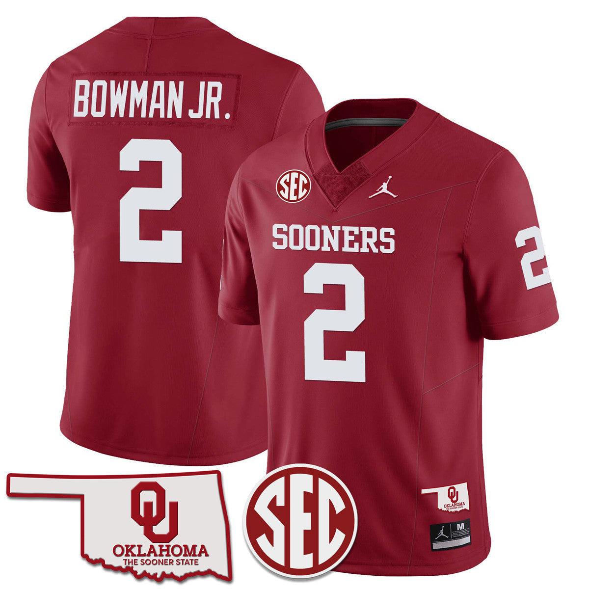 Men Oklahoma Sooners 2024 SEC Patch Vapor Premier Limited Jersey - All Stitched