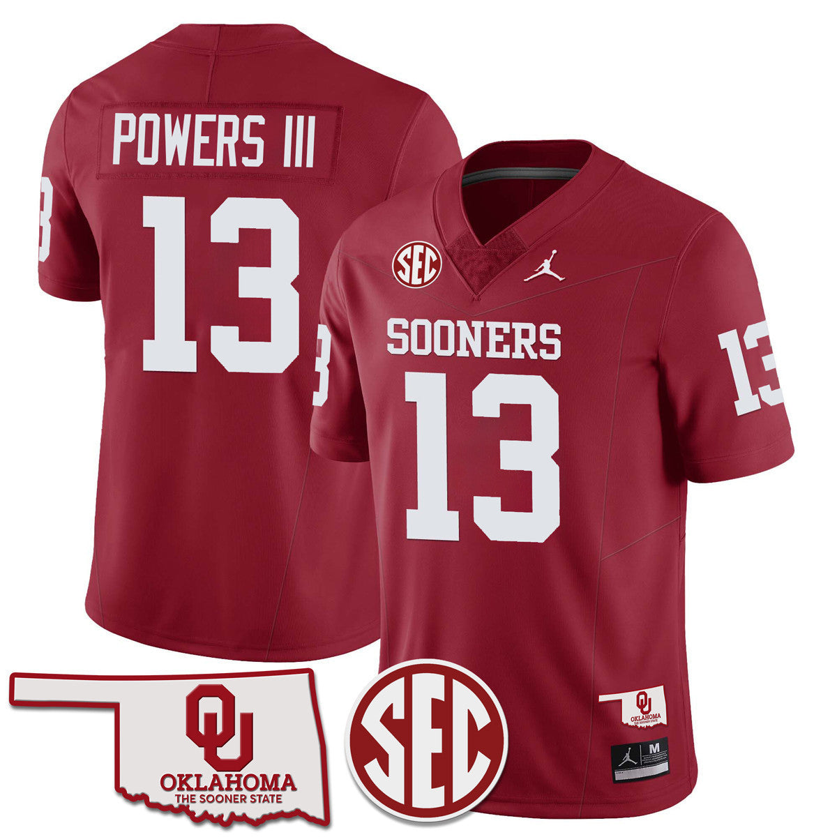 Men Oklahoma Sooners 2024 SEC Patch Vapor Premier Limited Jersey - All Stitched