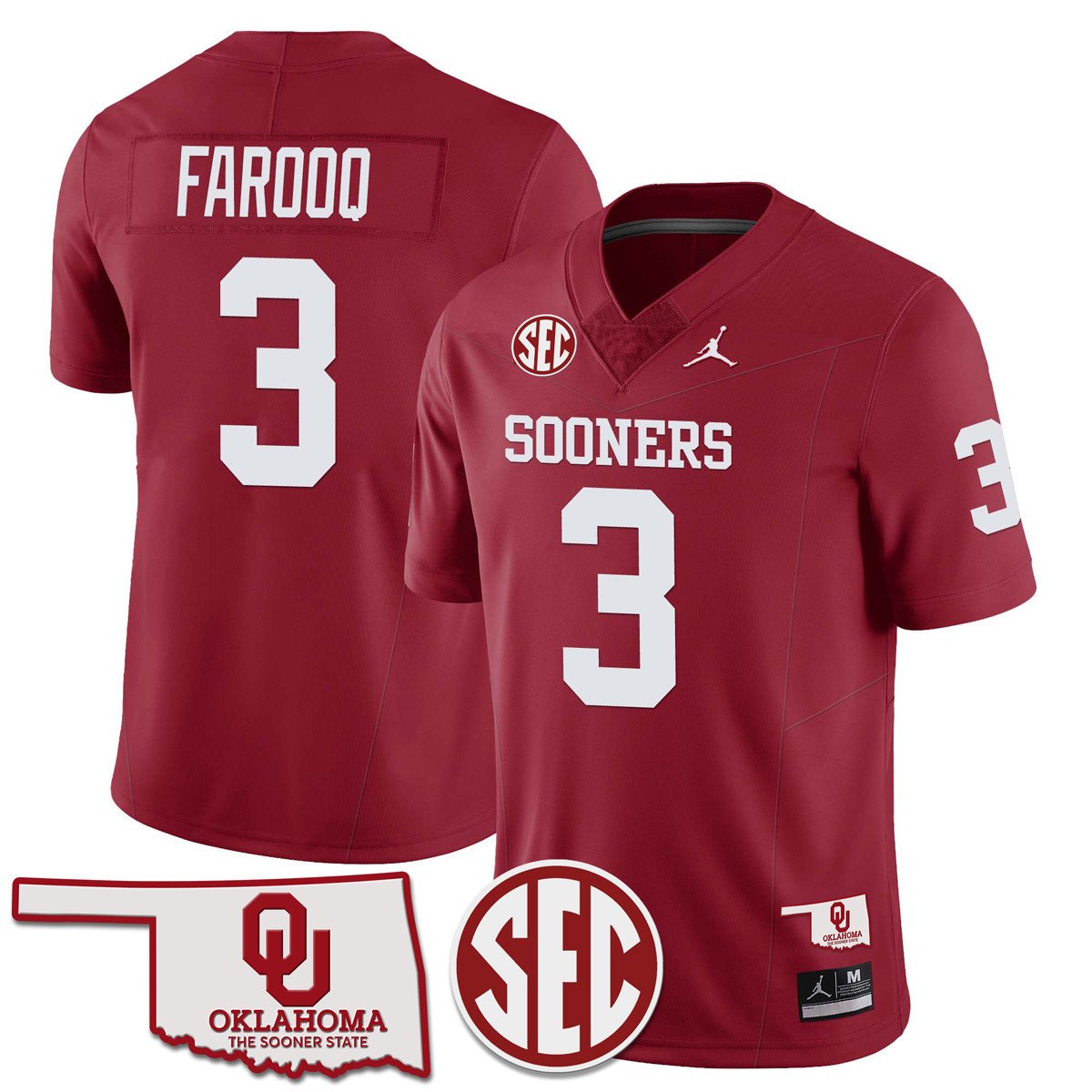 Men Oklahoma Sooners 2024 SEC Patch Vapor Premier Limited Jersey - All Stitched
