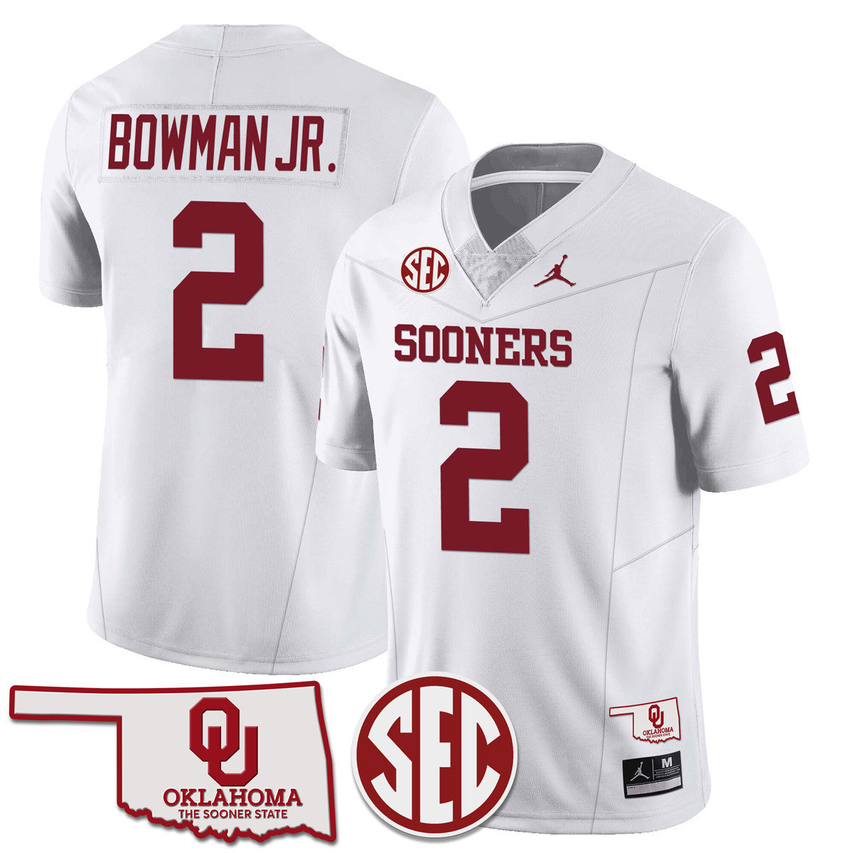 Men Oklahoma Sooners 2024 SEC Patch Vapor Premier Limited Jersey - All Stitched