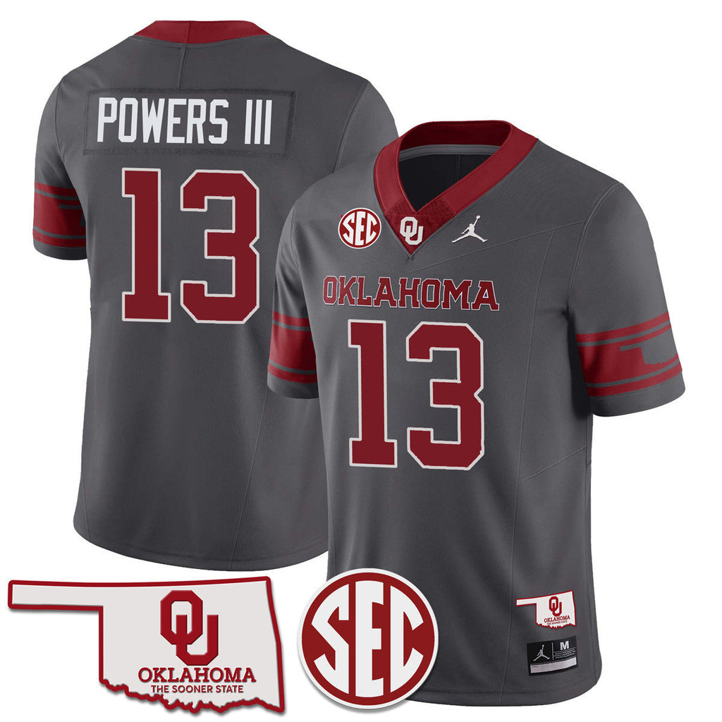 Men Oklahoma Sooners 2024 SEC Patch Vapor Premier Limited Jersey - All Stitched