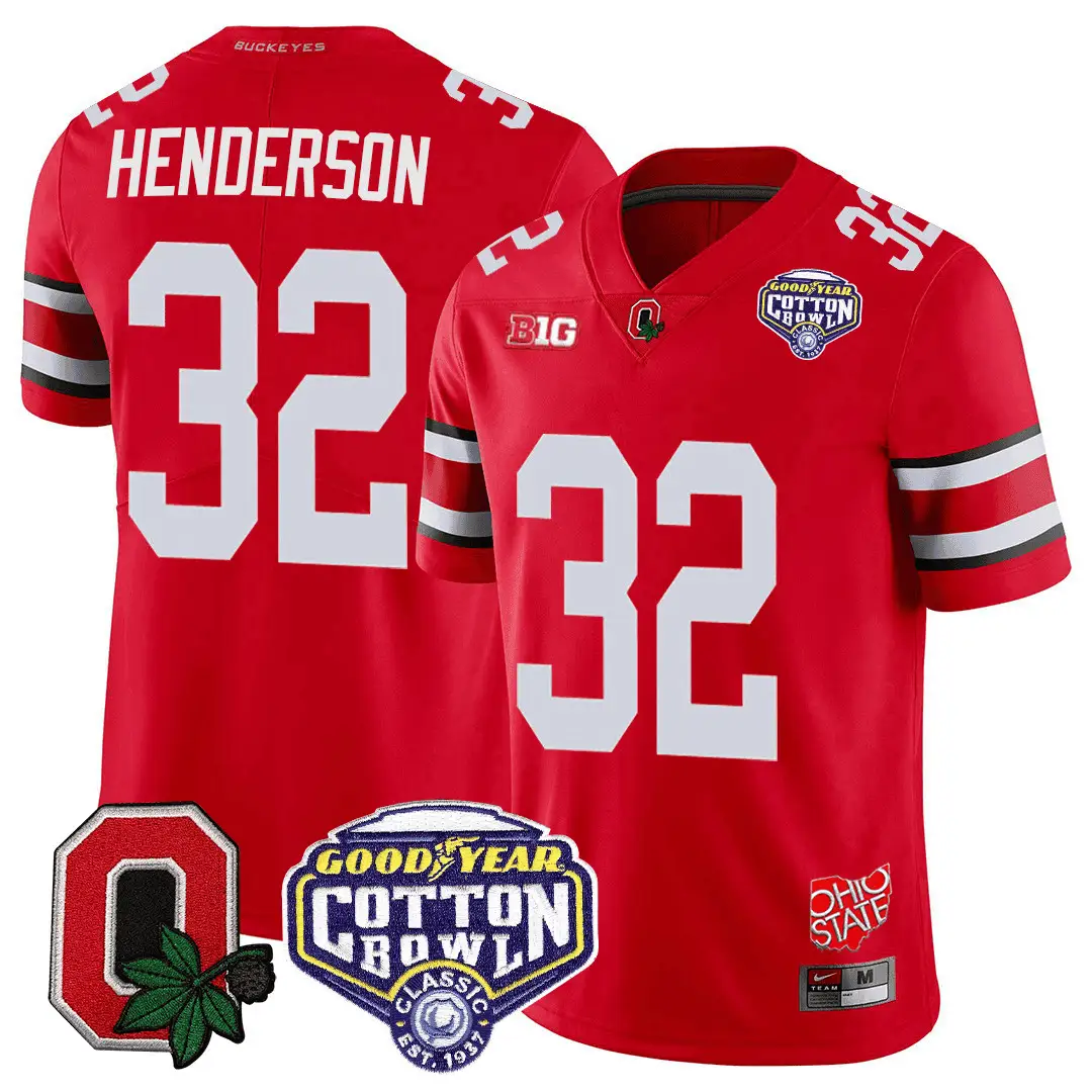 Men Ohio State Buckeyes Football Good Year Cotton Bowl Patch Jersey