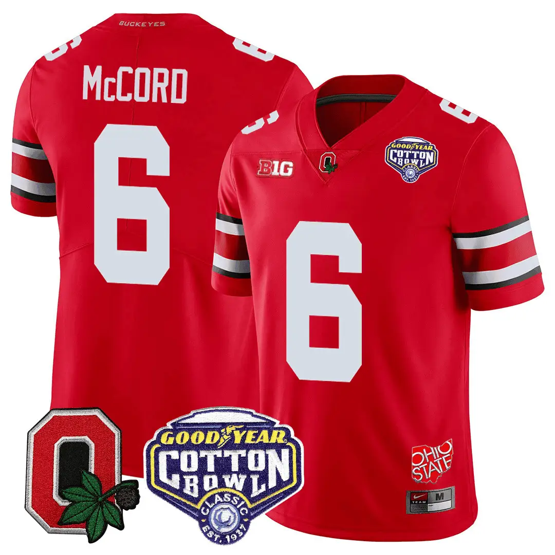 Men Ohio State Buckeyes Football Good Year Cotton Bowl Patch Jersey