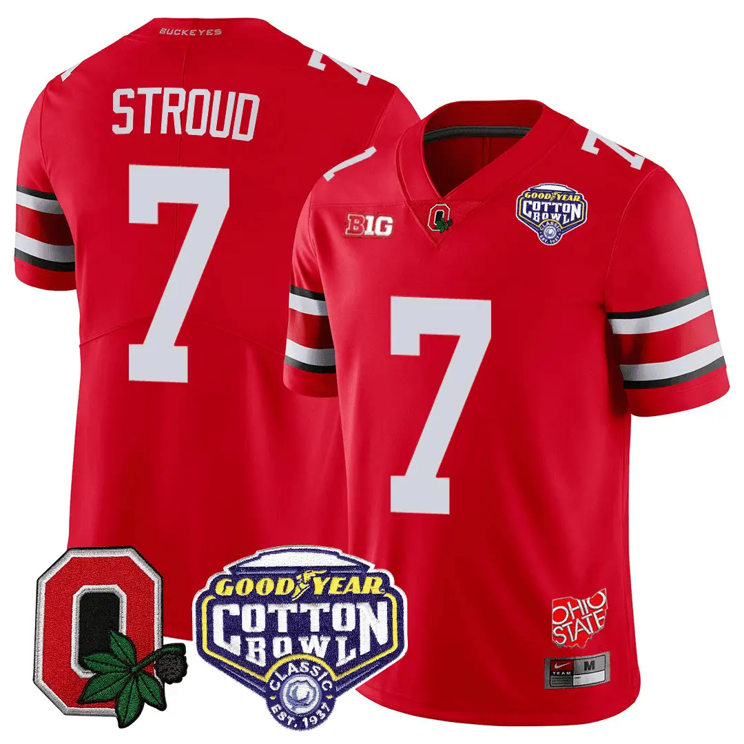 Men Ohio State Buckeyes Football Good Year Cotton Bowl Patch Jersey