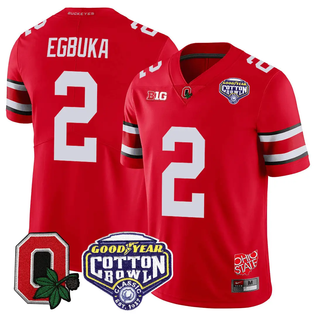 Men Ohio State Buckeyes Football Good Year Cotton Bowl Patch Jersey