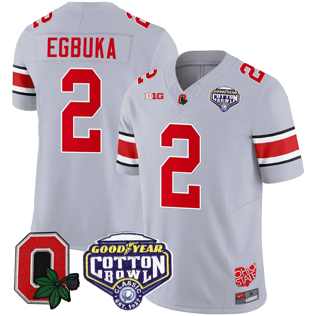 Men Ohio State Buckeyes Football Good Year Cotton Bowl Patch Jersey