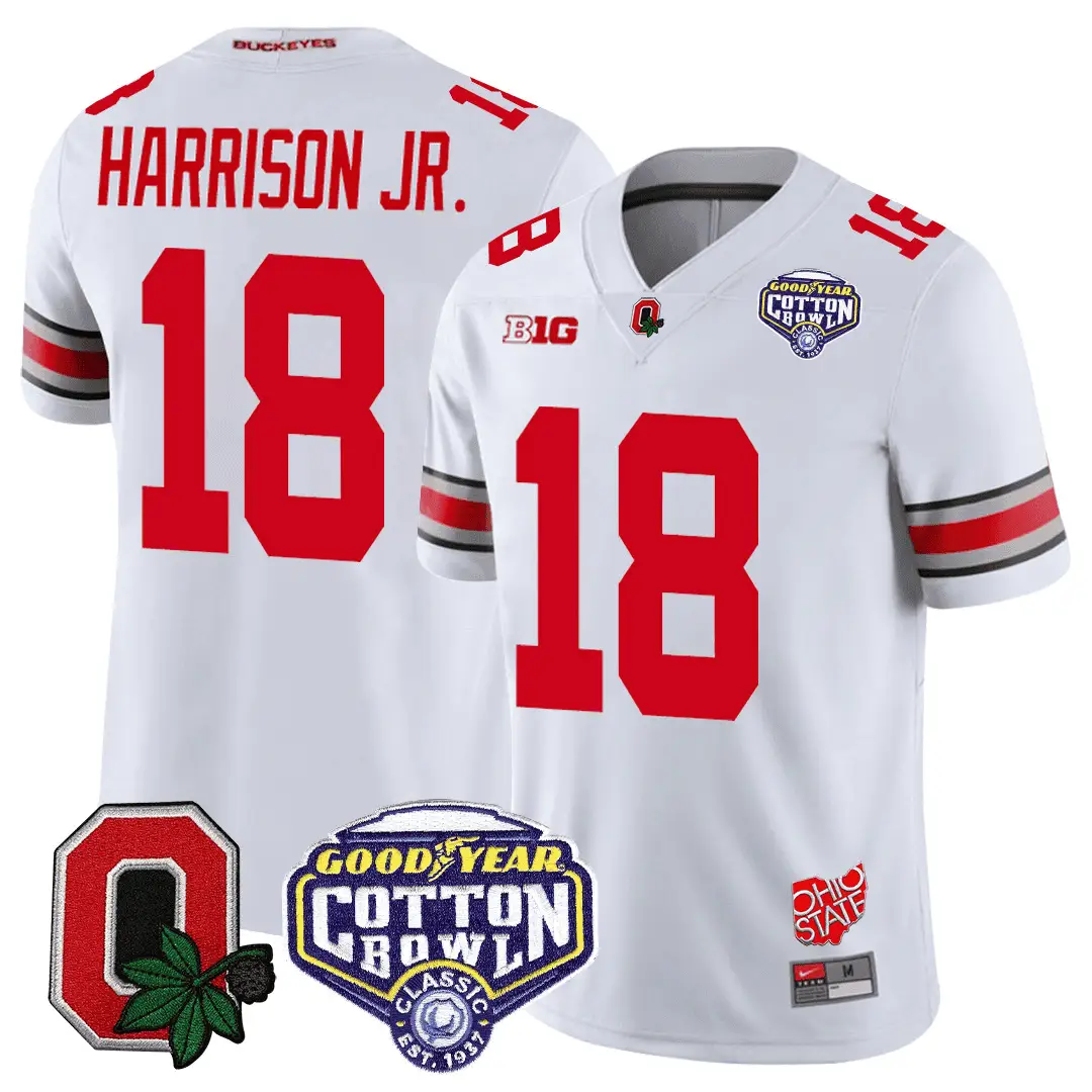 Men Ohio State Buckeyes Football Good Year Cotton Bowl Patch Jersey