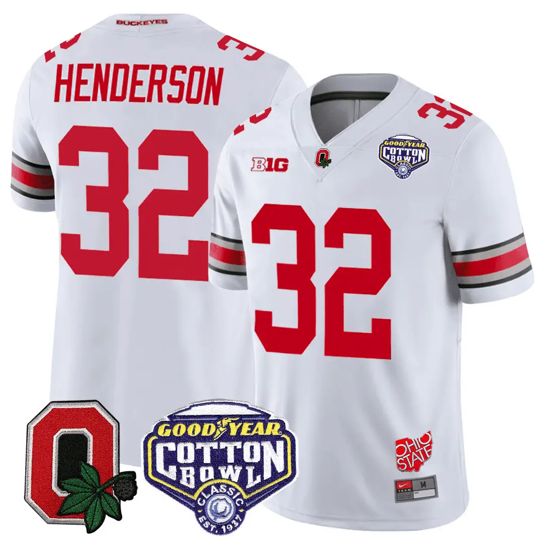 Men Ohio State Buckeyes Football Good Year Cotton Bowl Patch Jersey
