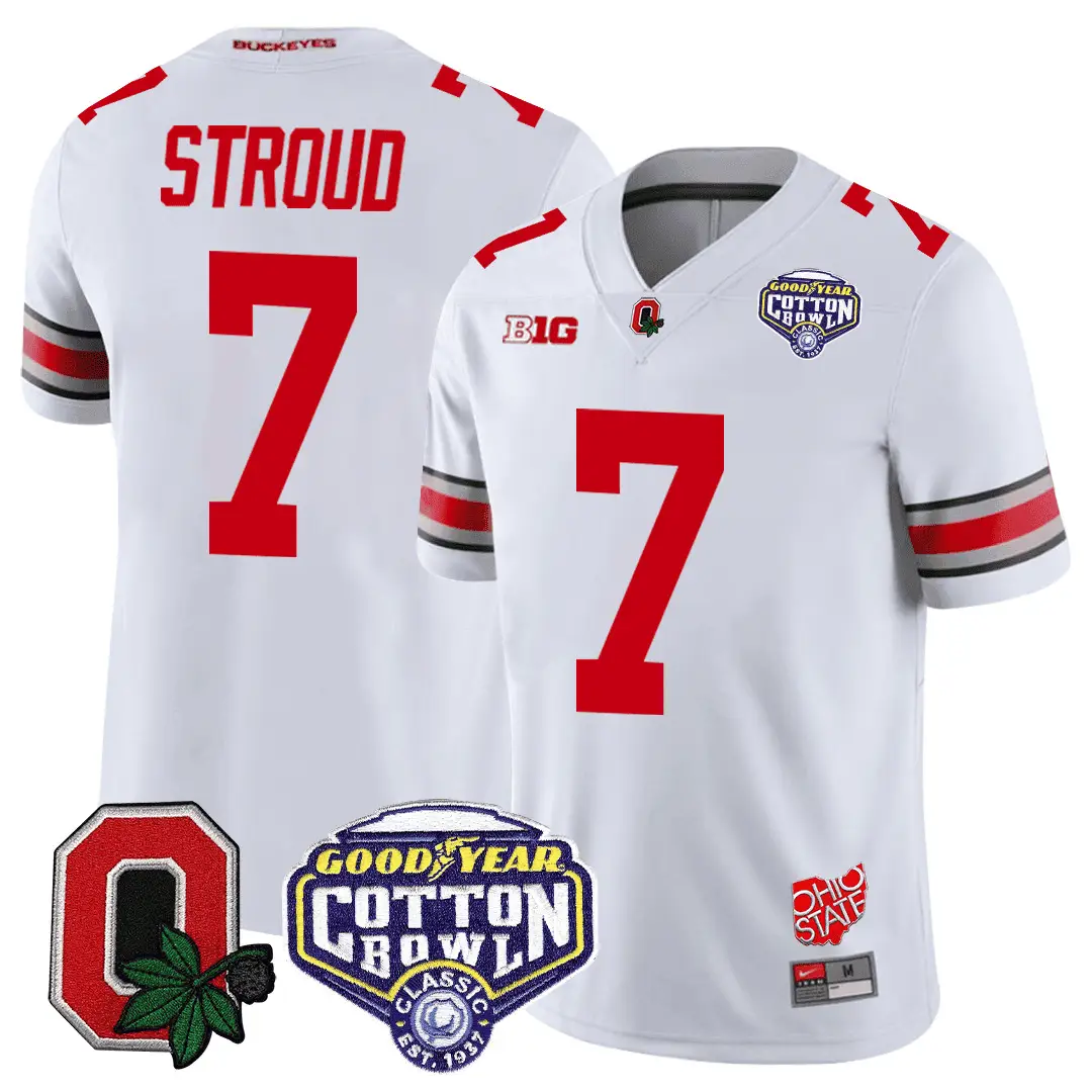 Men Ohio State Buckeyes Football Good Year Cotton Bowl Patch Jersey