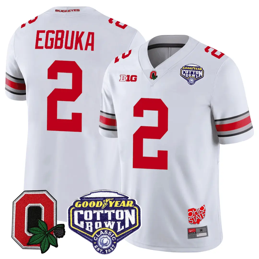 Men Ohio State Buckeyes Football Good Year Cotton Bowl Patch Jersey
