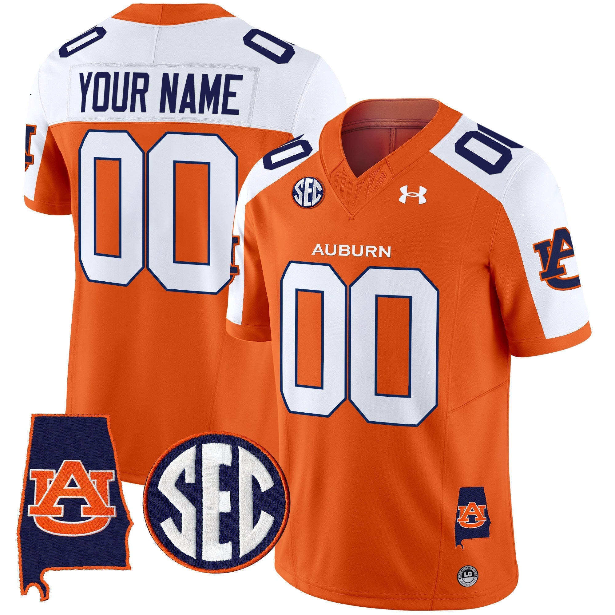 Custom Auburn Tigers Jersey Name, Number 2025 Alabama Patch Vapor Limited All Stitched