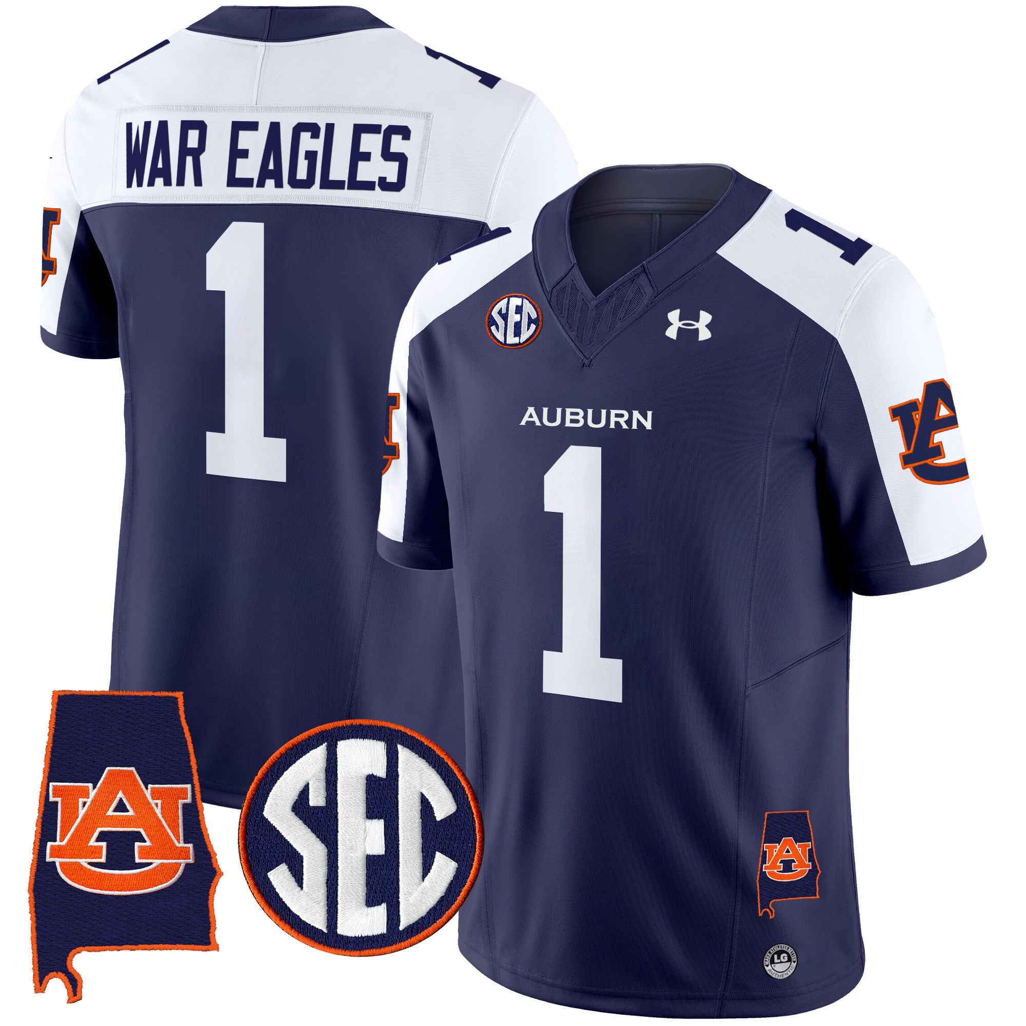 Auburn Tigers 2025 Alabama Patch Vapor Limited Jersey - All Stitched