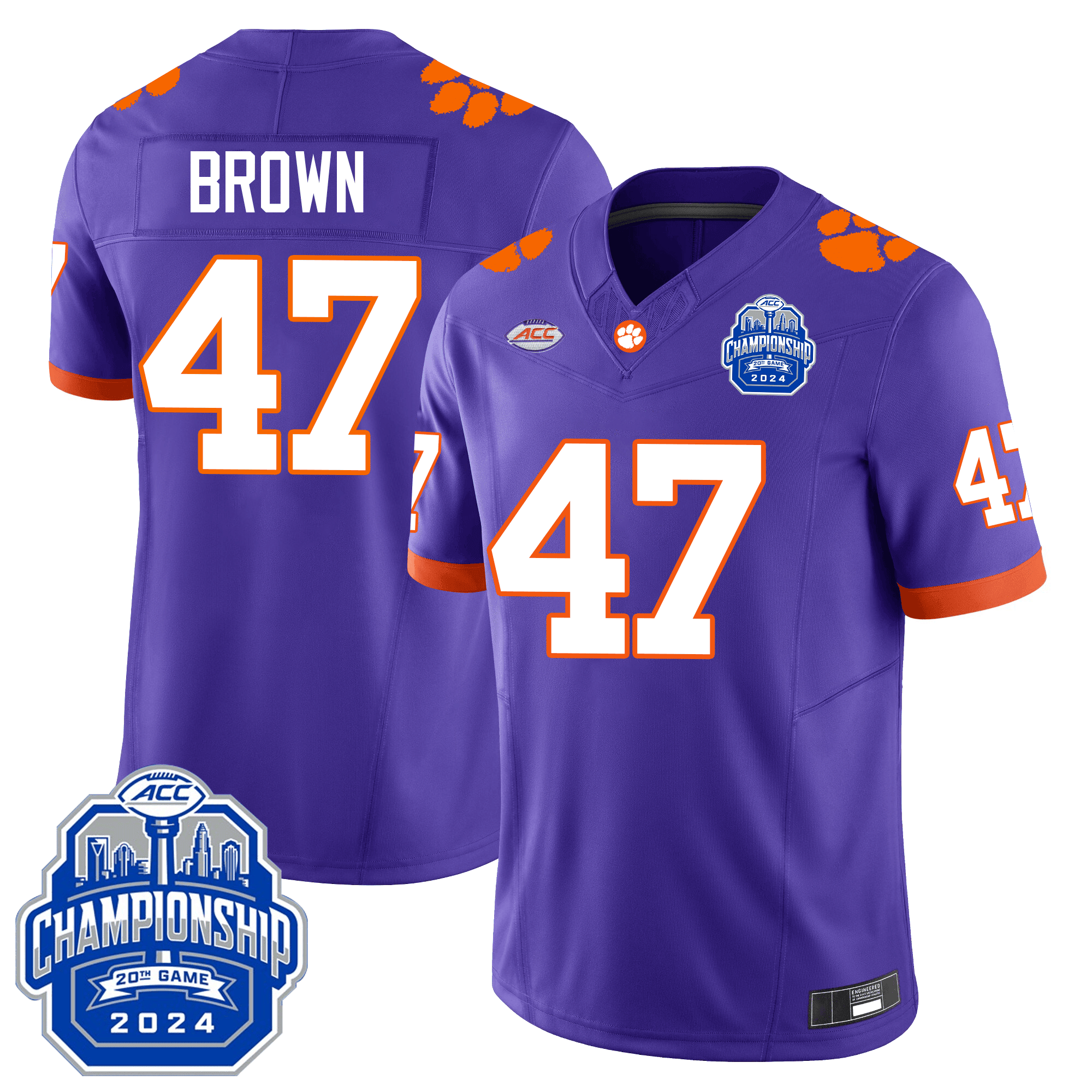Men Clemson Tigers 24/25 Jersey - ACC Championship Patch