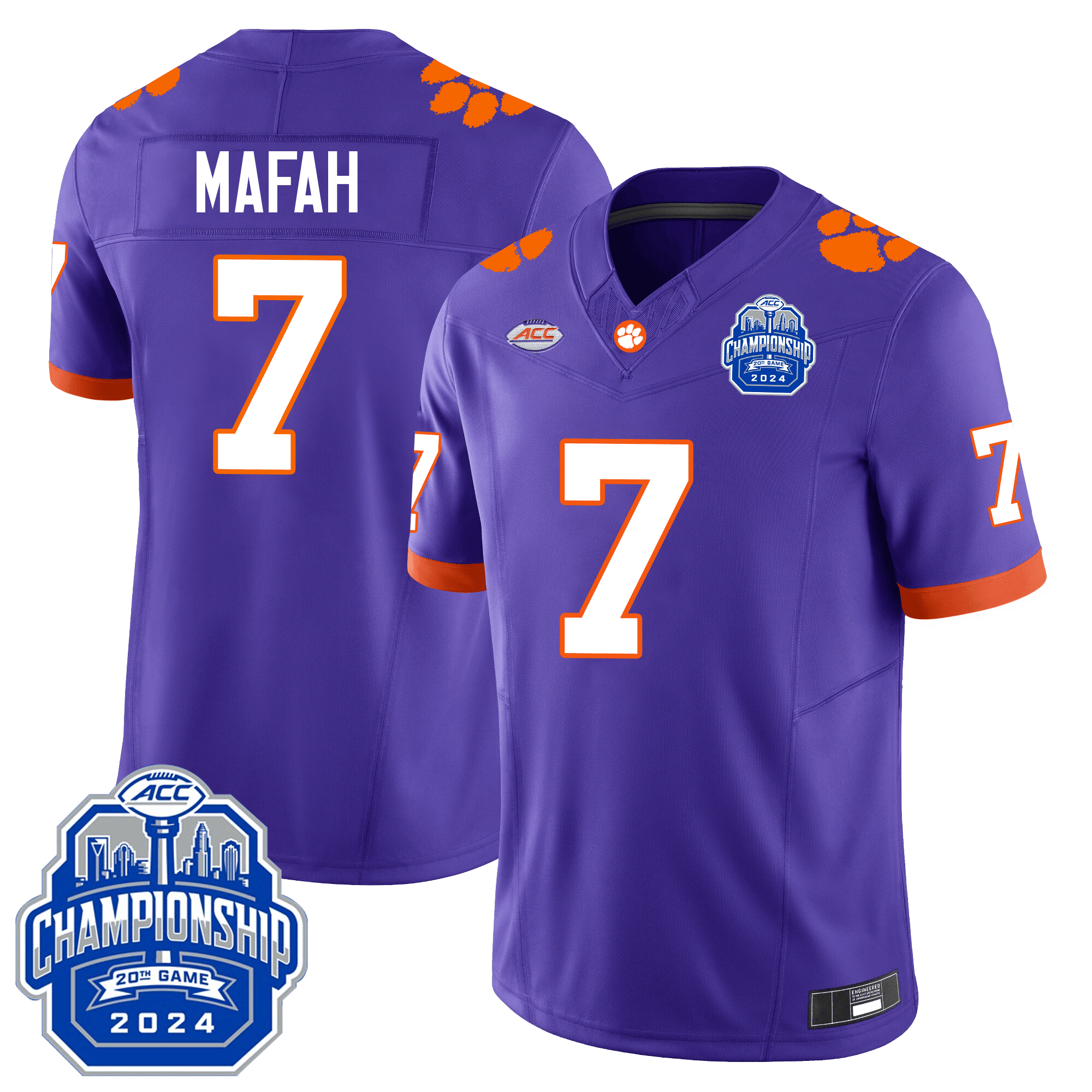 Men Clemson Tigers 24/25 Jersey - ACC Championship Patch