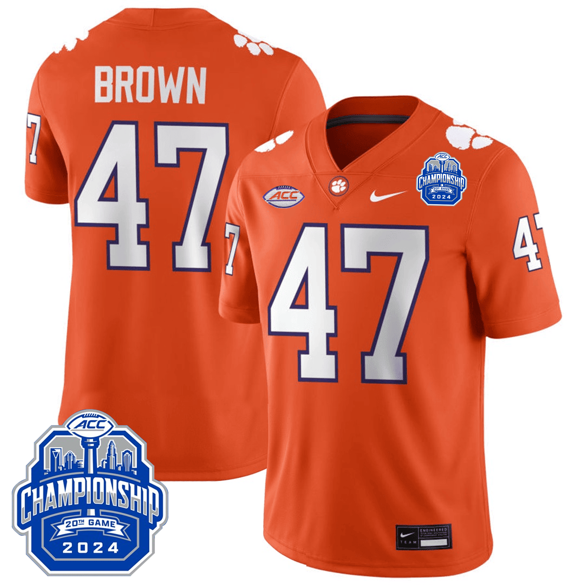Men Clemson Tigers 24/25 Jersey - ACC Championship Patch