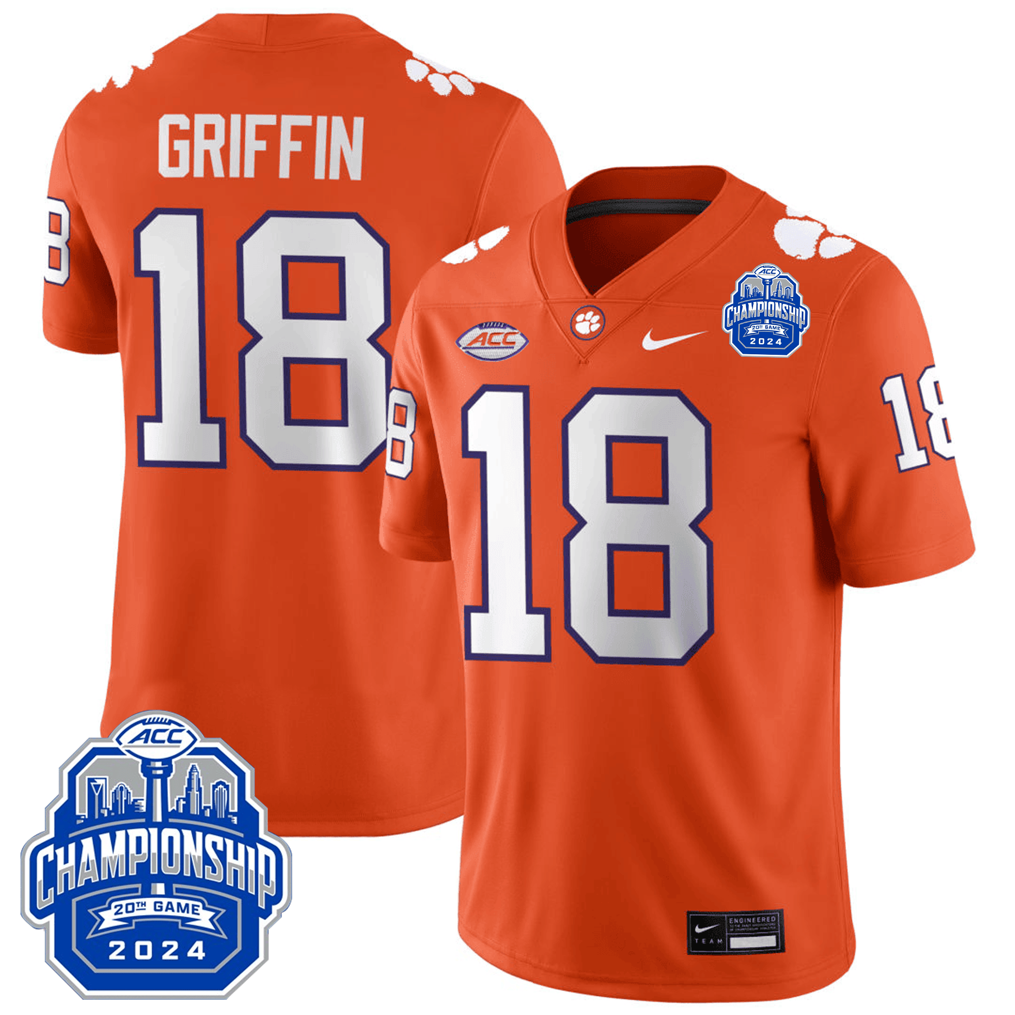 Men Clemson Tigers 24/25 Jersey - ACC Championship Patch