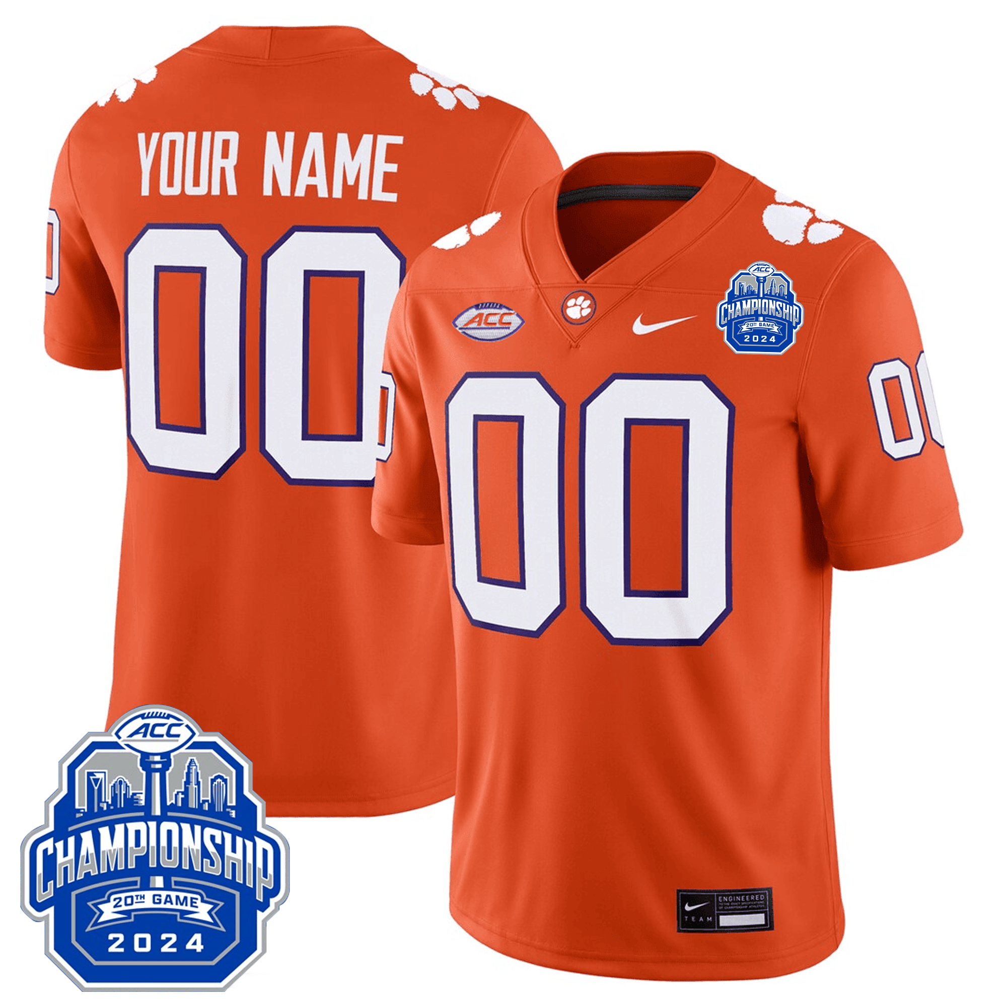Men Clemson Tigers 24/25 Jersey - ACC Championship Patch