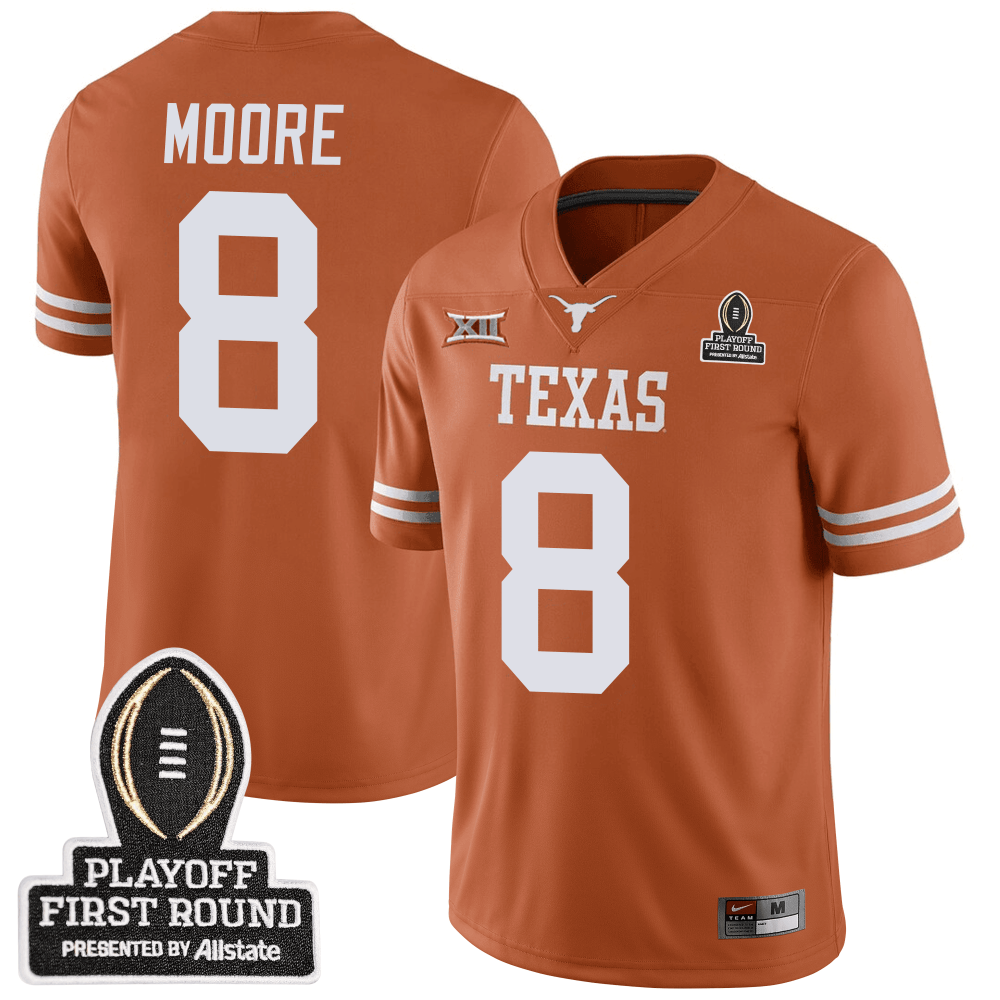 Men Texas Longhorns Football 24/25 Jersey - CFP First Round Patch