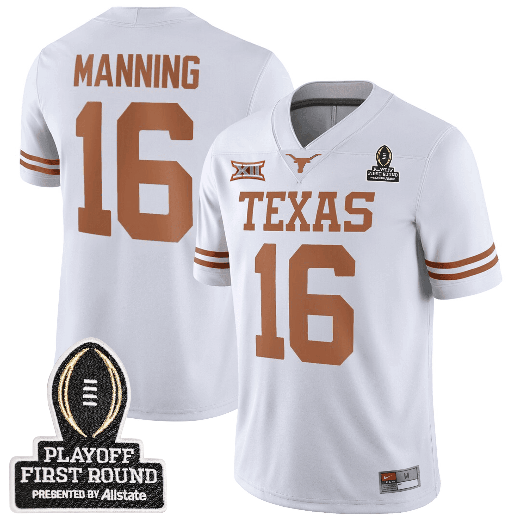 Men Texas Longhorns Football 24/25 Jersey - CFP First Round Patch