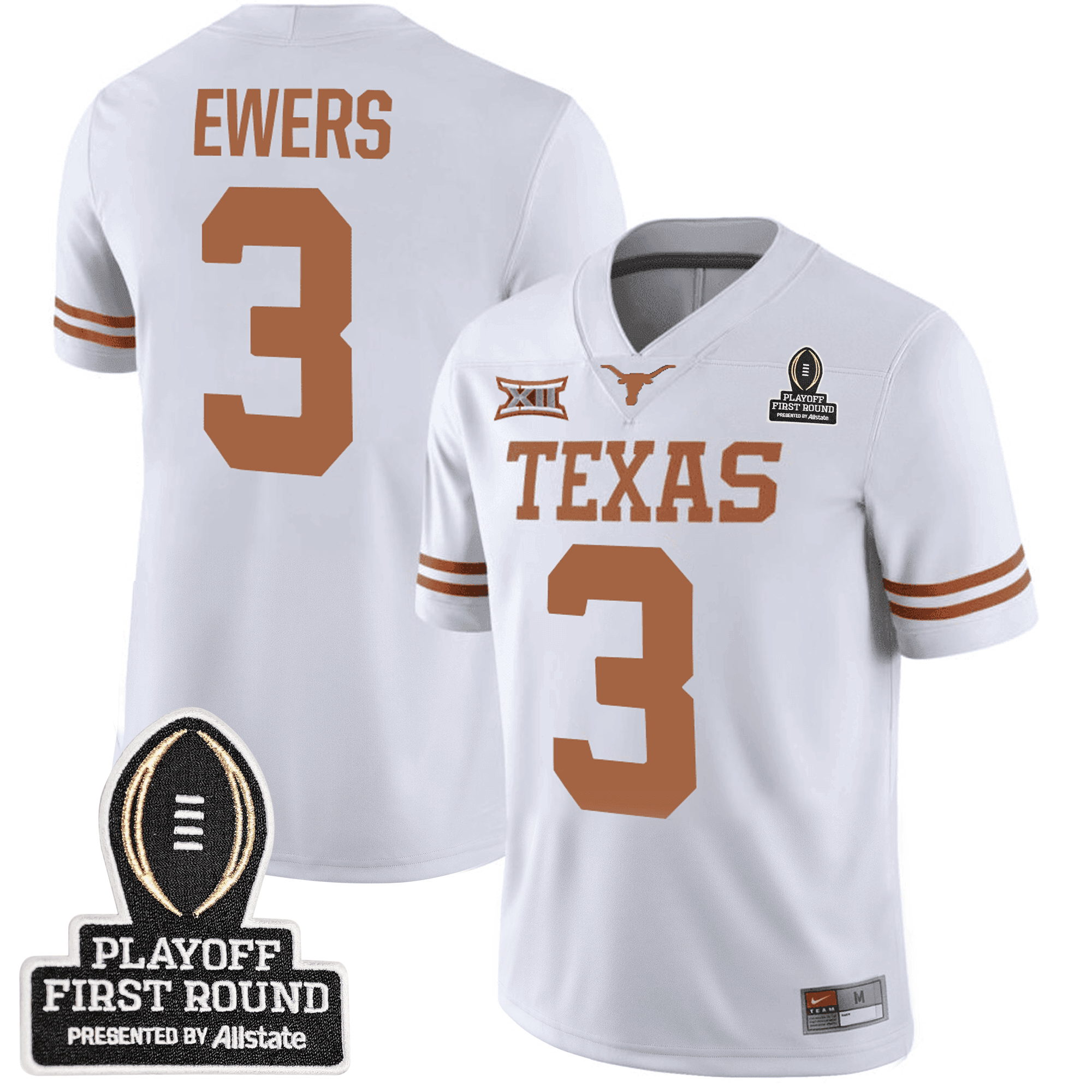 Men Texas Longhorns Football 24/25 Jersey - CFP First Round Patch