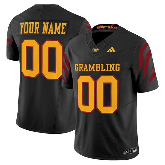 Custom Grambling Tigers Jersey Name, Number 2025 Vapor Limited Stitched Black