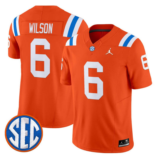 Dallas Wilson Jersey #6 Florida Gators 1960s Throwback Vapor Limited Orange