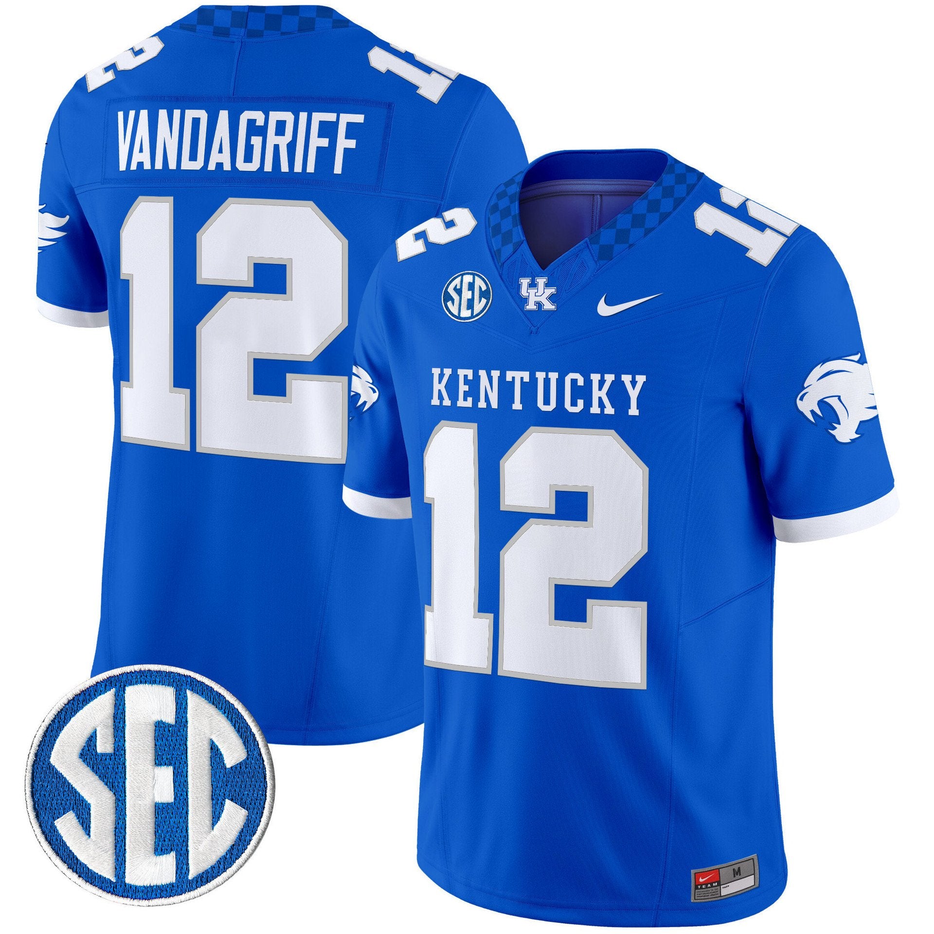 Brock Vandagriff Jersey #12 Kentucky Wildcats 2025 Limited Stitched Royal