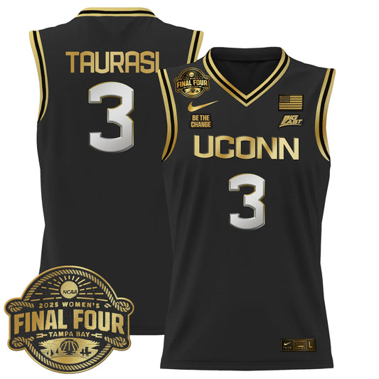 Diana Taurasi Jersey #5 UConn Huskies 2025 Big Eat Final Four Patch Black Gold