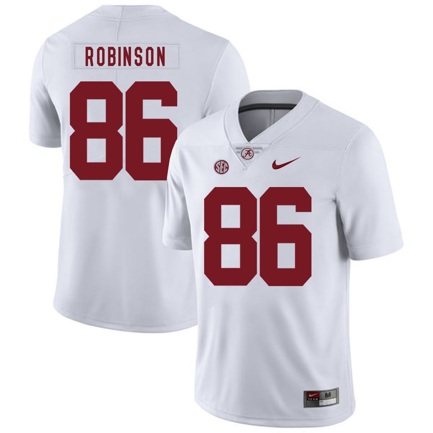 Alabama Crimson Tide #86 A Shawn Robinson College Football Jersey White