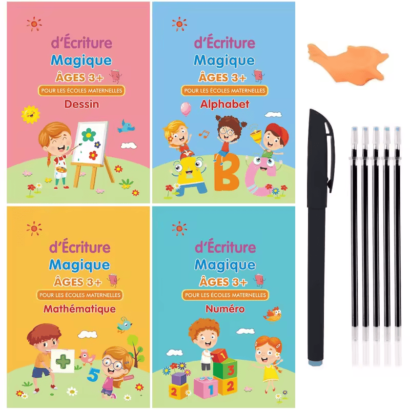 Children’s Magic Copybooks, Handwriting Practice for Kids (Set of 4 Books)