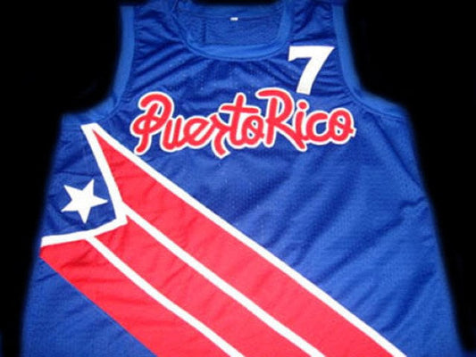Carlos Arroyo Jersey #7 Puerto Rico Basketball Blue