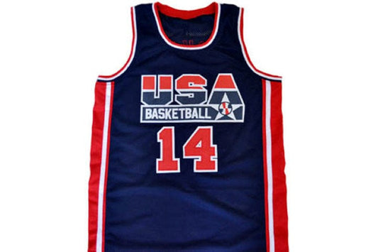 Charles Barkley Jersey #14 Team USA Basketball Navy Blue