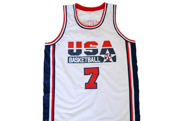 Larry Bird Jersey #7 Team USA Basketball White