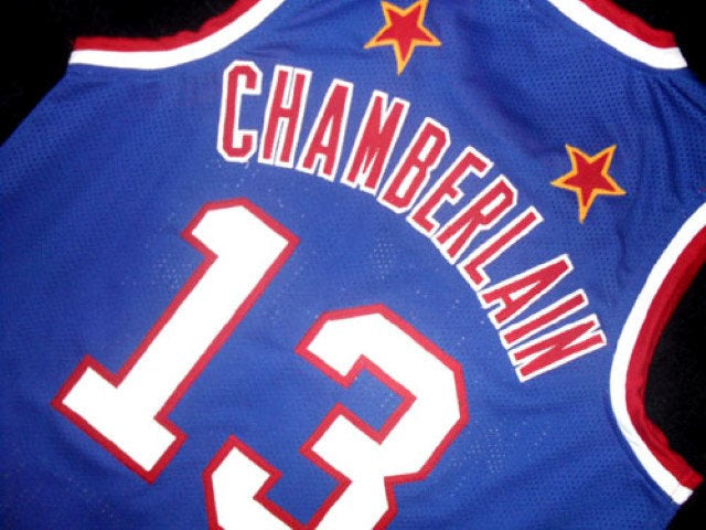 Wilt Chamberlain Jersey #13 Harlem Globetrotters Basketball Blue