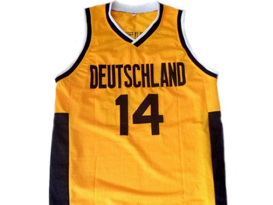 Dirk Nowitzki Jersey #14 Team Deutschland Germany Basketball Yellow
