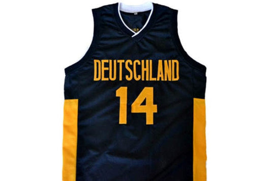 Dirk Nowitzki Jersey #14 Team Deutschland Germany Basketball Black