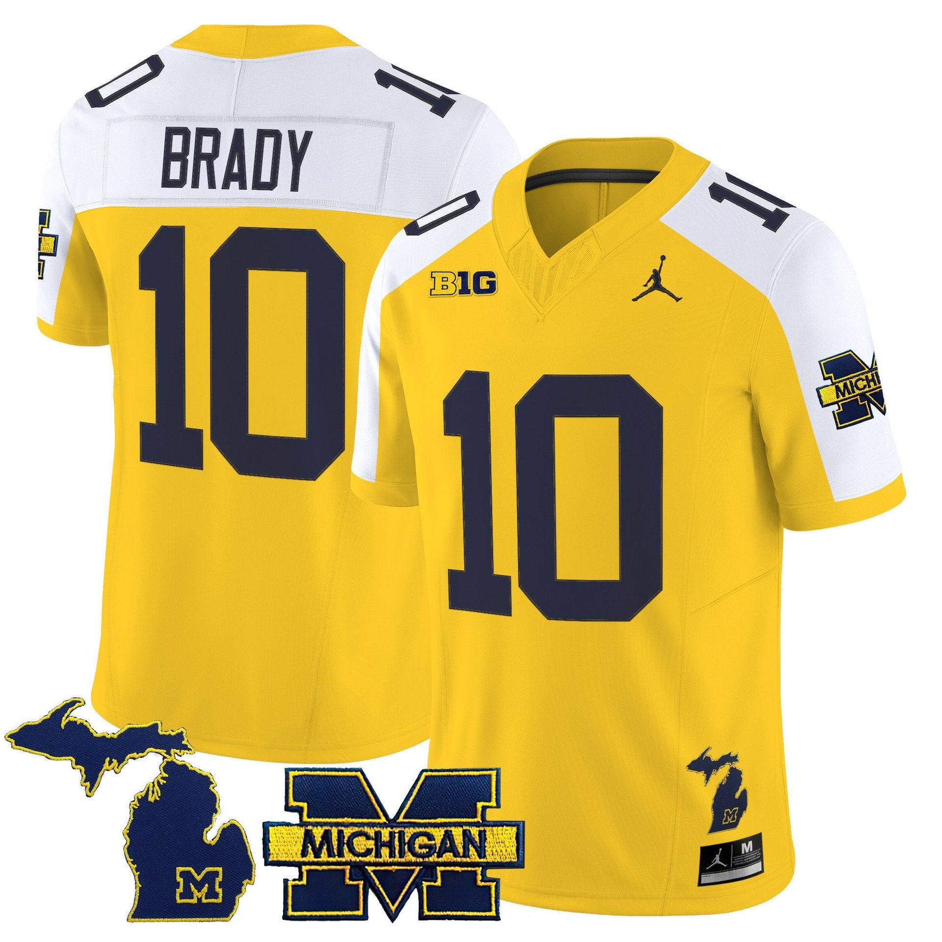 Tom Brady Jersey #10 Michigan Wolverines 2025 Limited V2 Stitched Maize Alter