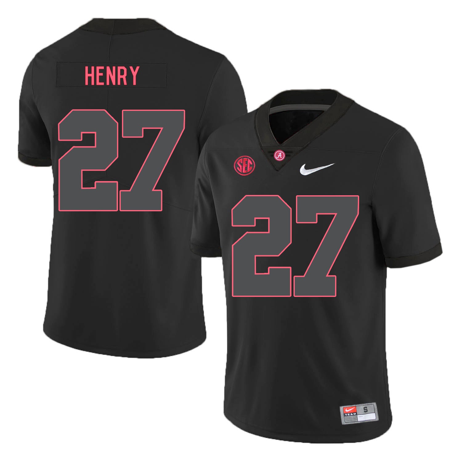 Alabama Crimson Tide #27 Derrick Henry College Football Jersey Black