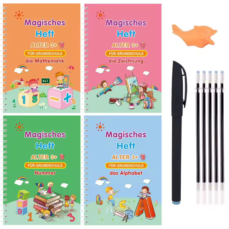 Children’s Magic Copybooks, Handwriting Practice for Kids (Set of 4 Books)
