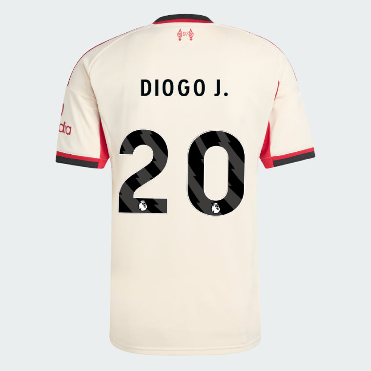 Liverpool 2025-26 DIOGO J. 20 Away Jersey – Cream