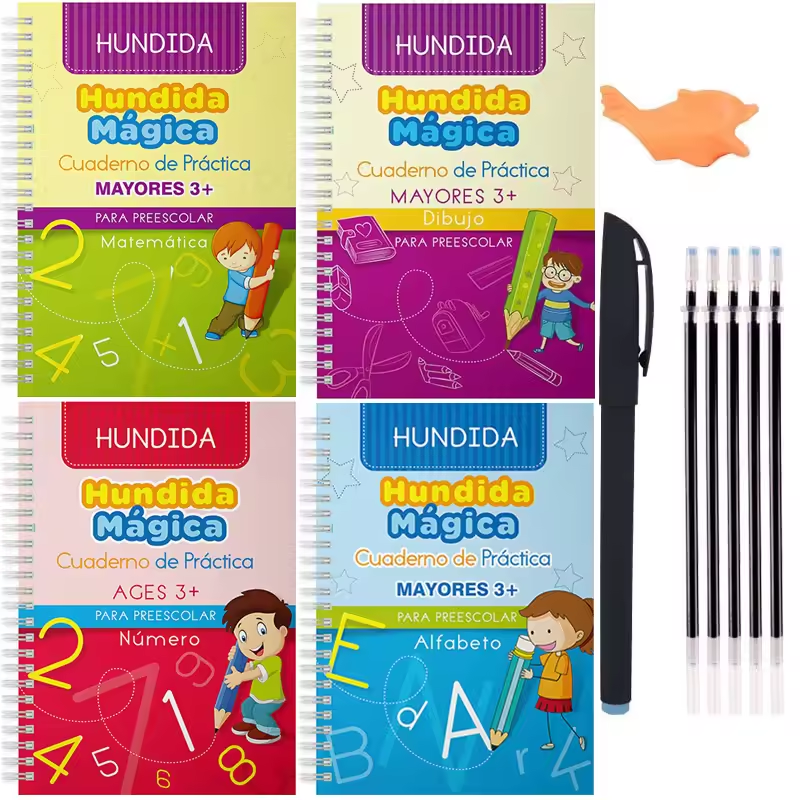 Children’s Magic Copybooks, Handwriting Practice for Kids (Set of 4 Books)