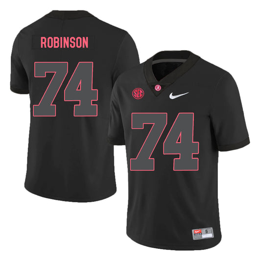 Alabama Crimson Tide #74 Cam Robinson College Football Jersey Black