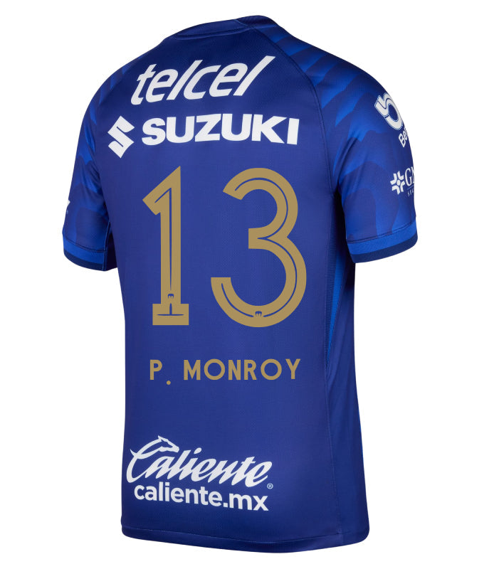 Pumas UNAM 2025-26 P. MONROY 13 Away Jersey – Azul Marino