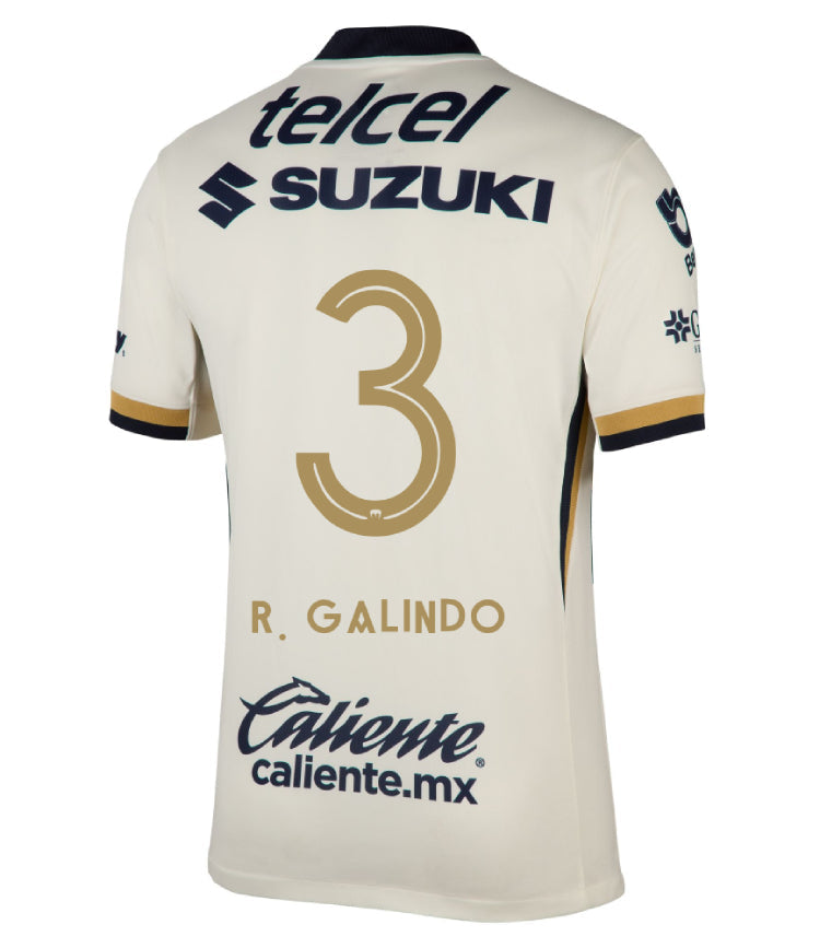Pumas UNAM 2025-26 R. GALINDO 3 Home Jersey – Blanco