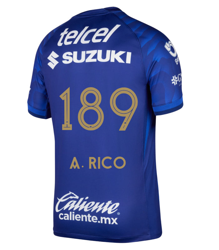 Pumas UNAM 2025-26 Á. RICO 189 Away Jersey – Azul Marino