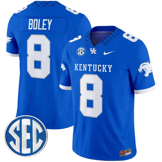 Cutter Boley Jersey #8 Kentucky Wildcats 2025 Limited Stitched Royal