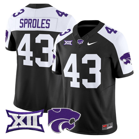 Darren Sproles Jersey #43 Kansas State Wildcats 2025 Limited Stitched Black Alter