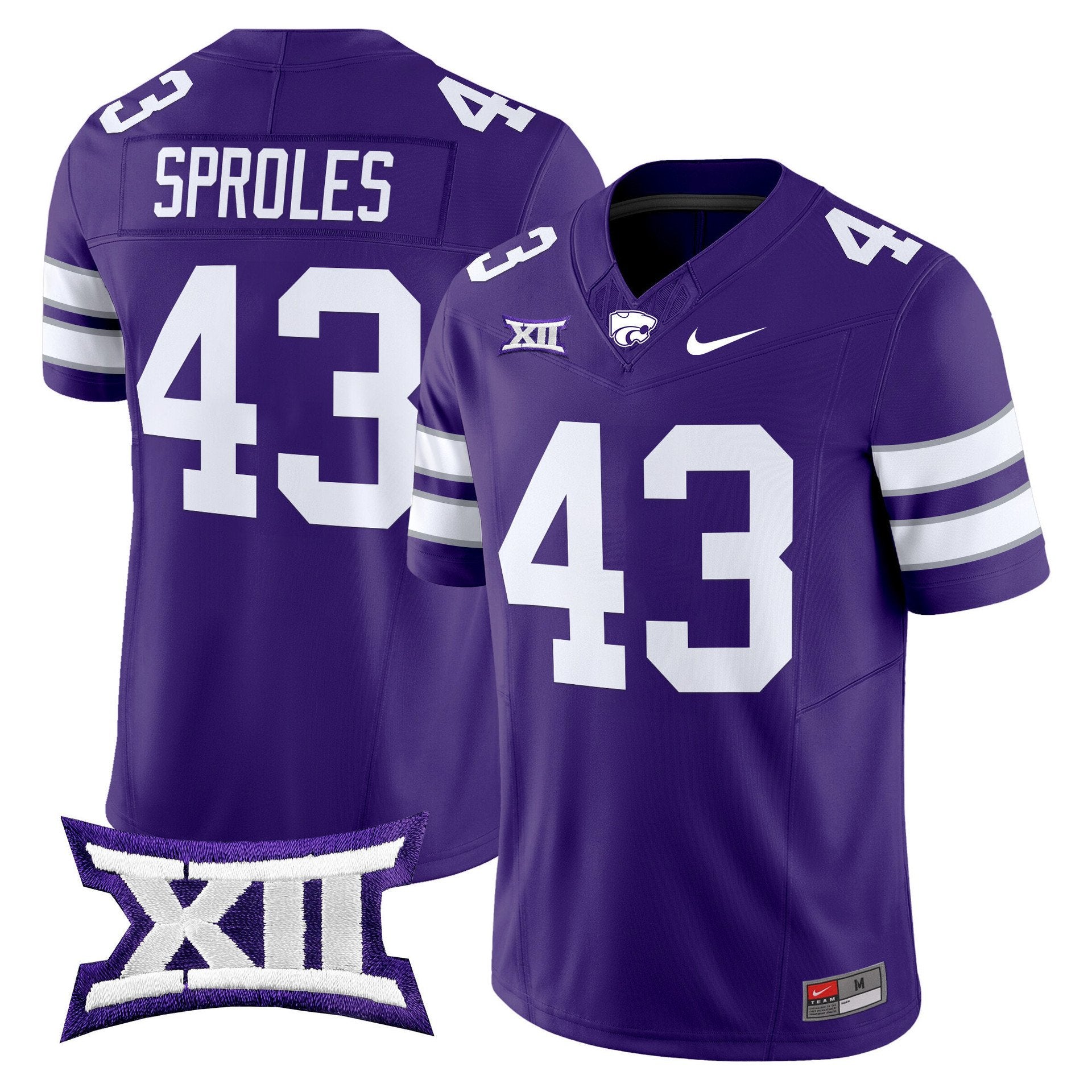 Darren Sproles Jersey #43 Kansas State Wildcats 2025 Limited Stitched Purple