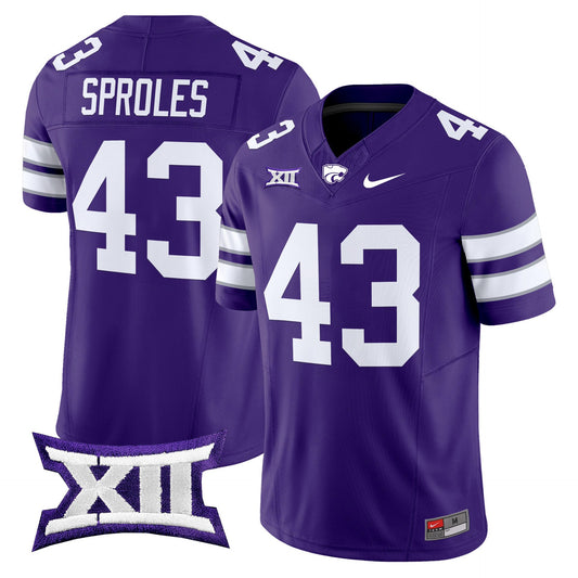 Darren Sproles Jersey #43 Kansas State Wildcats 2025 Limited Stitched Purple