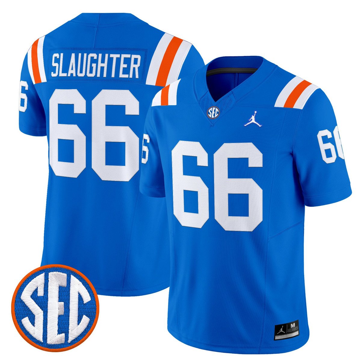 Jake Slaughter Jersey #66 Florida Gators 1960s Throwback Vapor Limited Royal